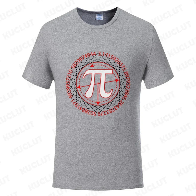 Pi Π Symbol Design T-shirts Fashion Clothing Science Math T-shirts Summer Casual Teacher Tshirts Irrational Number T-Shirt Gift