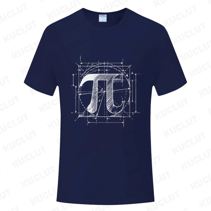 Pi Π Symbol Design T-shirts Fashion Clothing Science Math T-shirts Summer Casual Teacher Tshirts Irrational Number T-Shirt Gift