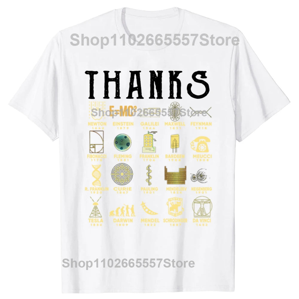 Thanks Chemistry Galaxy Math Physics Scientists Astronomy Biology T Shirts Funny School Teacher Science Short Sleeve T-shirt