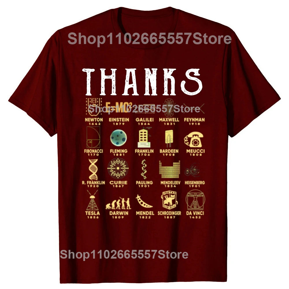 Thanks Chemistry Galaxy Math Physics Scientists Astronomy Biology T Shirts Funny School Teacher Science Short Sleeve T-shirt