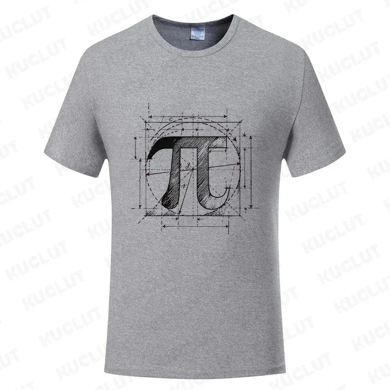 Pi Π Symbol Design T-shirts Fashion Clothing Science Math T-shirts Summer Casual Teacher Tshirts Irrational Number T-Shirt Gift