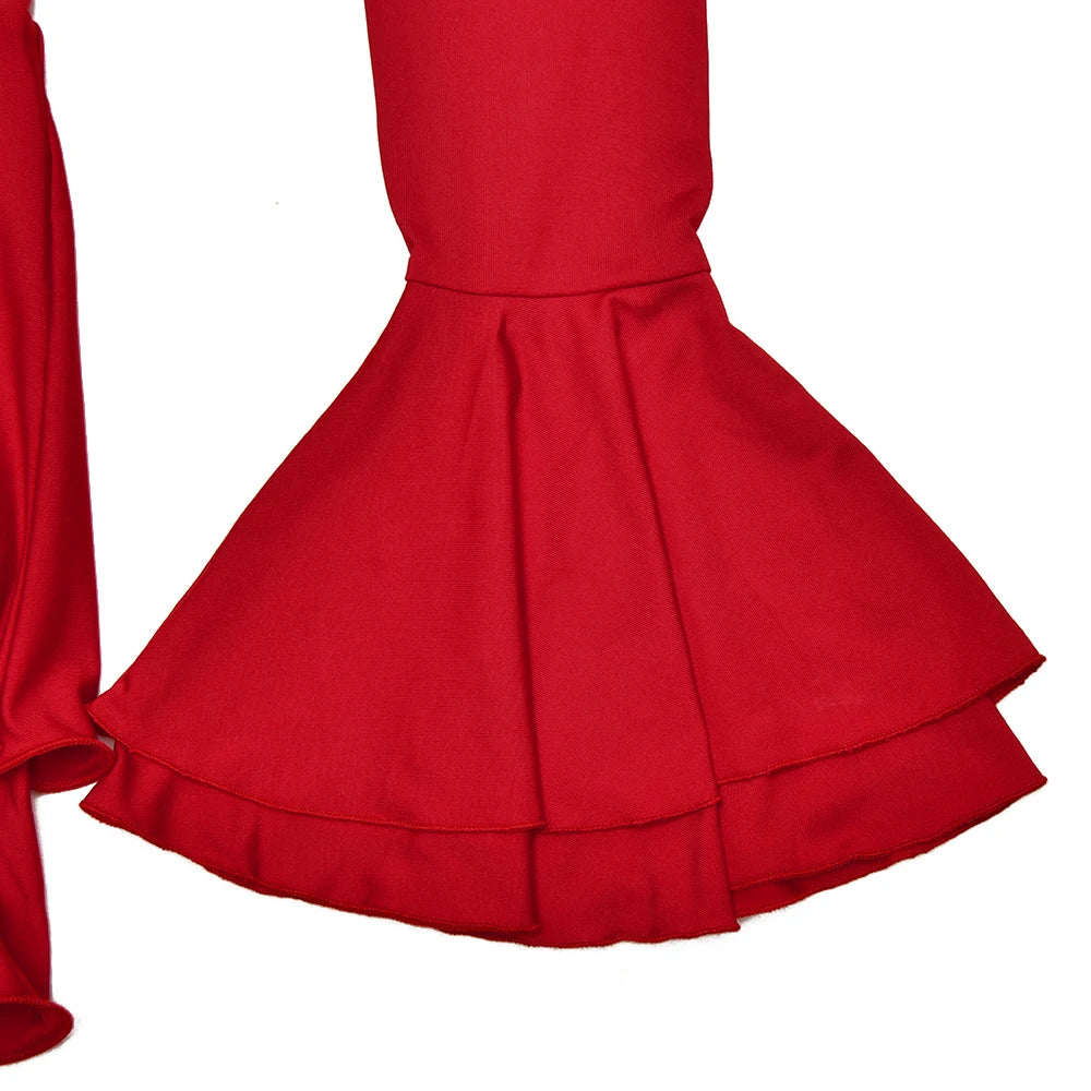 Absobe Women's A-Line Bodycon Mini Dress Ruffle Hem V-Neck Asymmetrical Buttons Long Sleeve Short Dress Party Streetwear Outfits