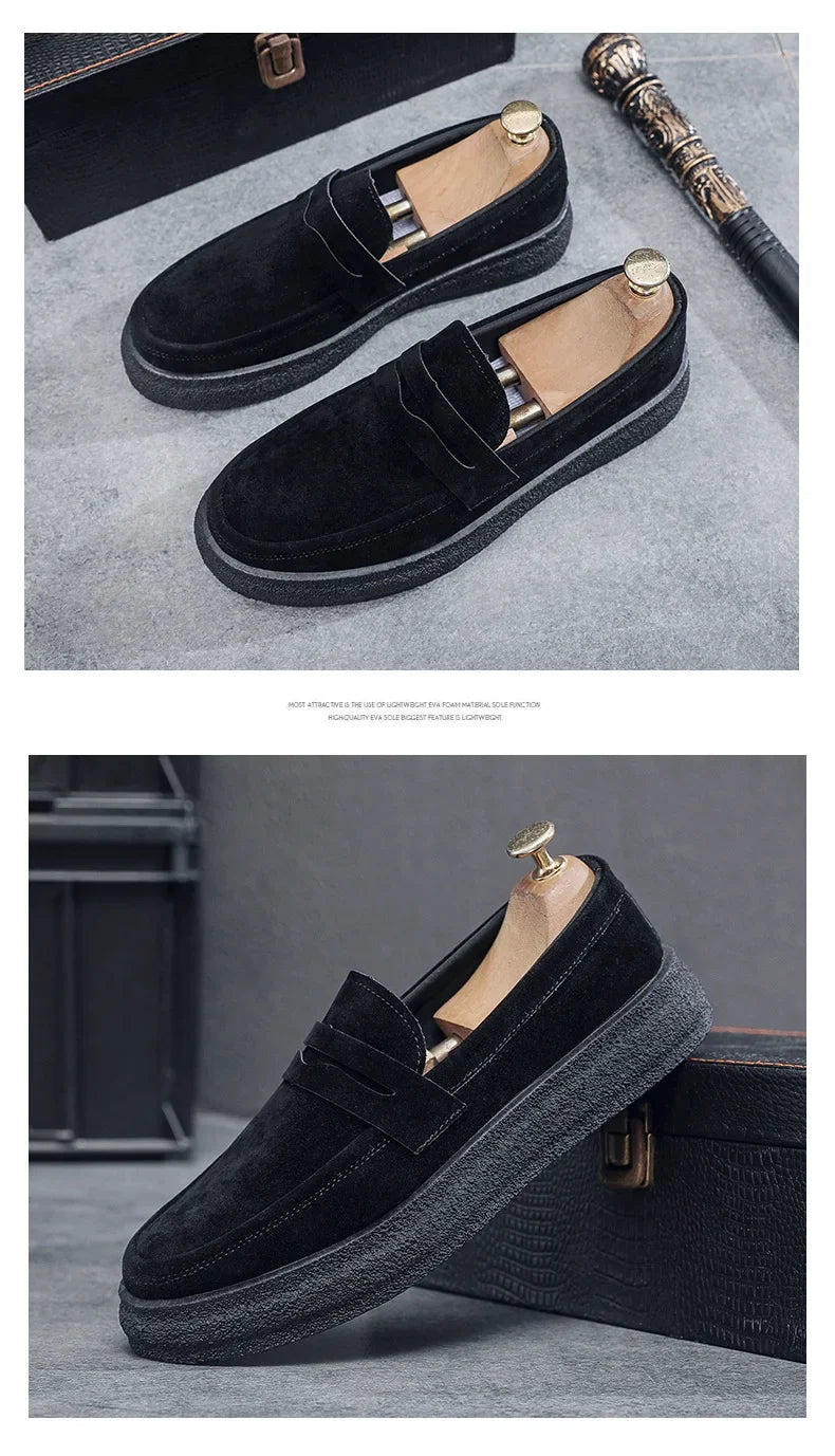 2025 Men's Casual Shoes Fashion Business Loafers for Men Formal Shoes Designer Moccasins Lightweight Driving