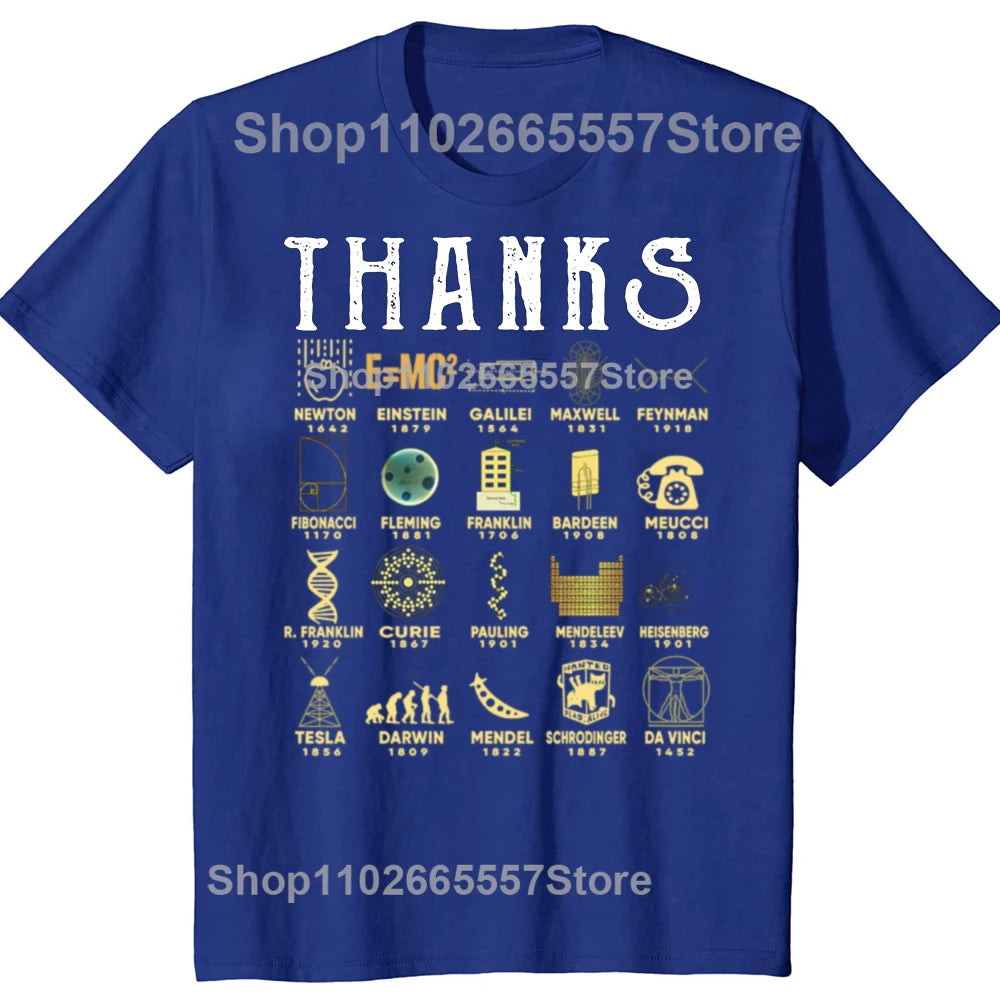 Thanks Chemistry Galaxy Math Physics Scientists Astronomy Biology T Shirts Funny School Teacher Science Short Sleeve T-shirt