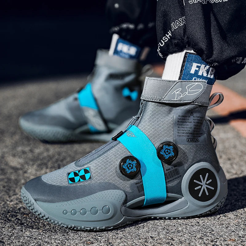 Four Season New Basketball Shoes Men's Luminous Sports Shoes Anti Slip, Shock-absorbing, Wear-resistant Practical Sneakers