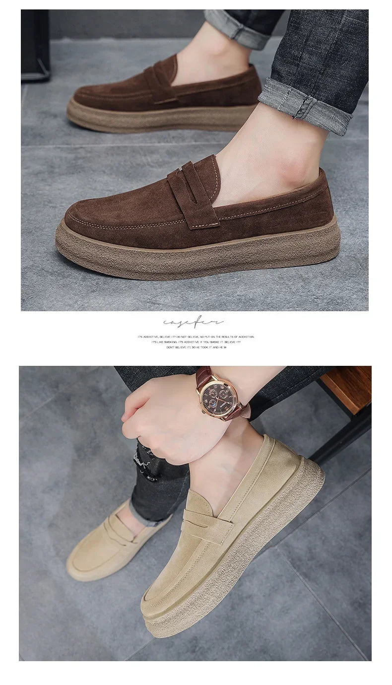 2025 Men's Casual Shoes Fashion Business Loafers for Men Formal Shoes Designer Moccasins Lightweight Driving