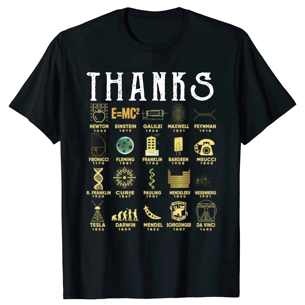 Thanks Chemistry Galaxy Math Physics Scientists Astronomy Biology T Shirts Funny School Teacher Science Short Sleeve T-shirt