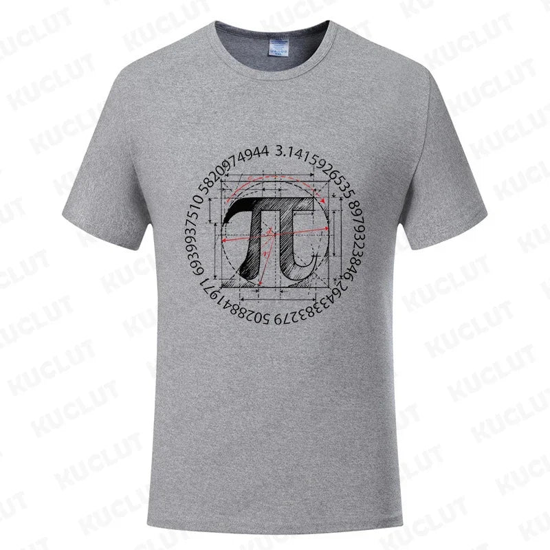 Pi Π Symbol Design T-shirts Fashion Clothing Science Math T-shirts Summer Casual Teacher Tshirts Irrational Number T-Shirt Gift