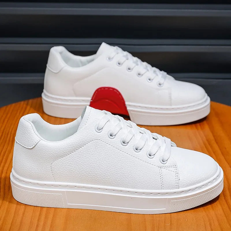 New Fashionable Personalized Men's Casual Board Shoes Versatile Flat White Shoes Men's Flat Shoes