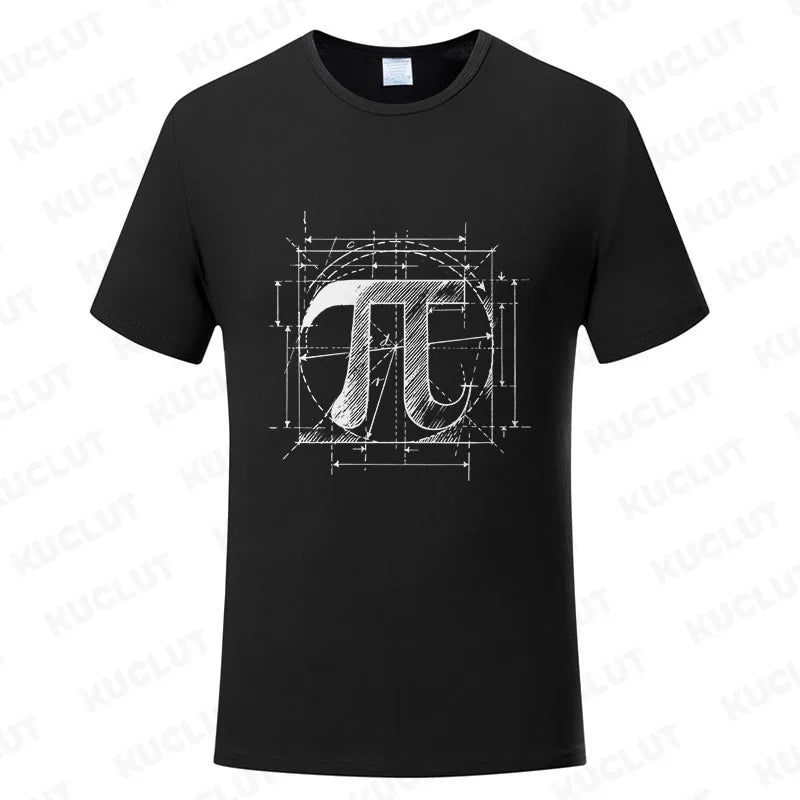 Pi Π Symbol Design T-shirts Fashion Clothing Science Math T-shirts Summer Casual Teacher Tshirts Irrational Number T-Shirt Gift