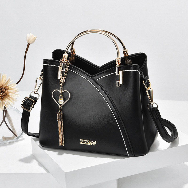 Trendy Handbag Korean Style Color Block Large Capacity Women's Bag Fashion Shoulder Crossbody Bag Wholesale Cross-border Bucket Bag