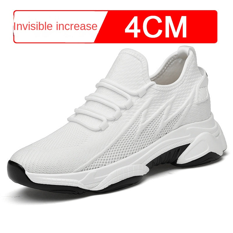 Summer height increasing men's shoes 10cm breathable fly woven mesh sports and leisure board shoes