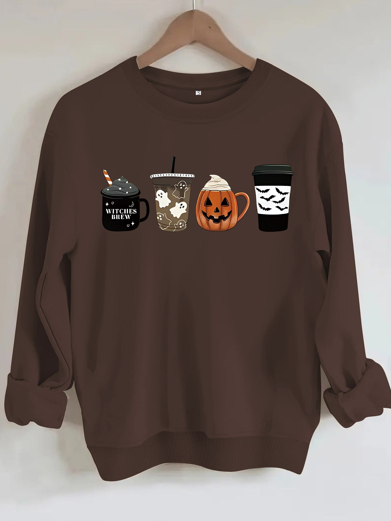 Pattern printed loose women's hoodie