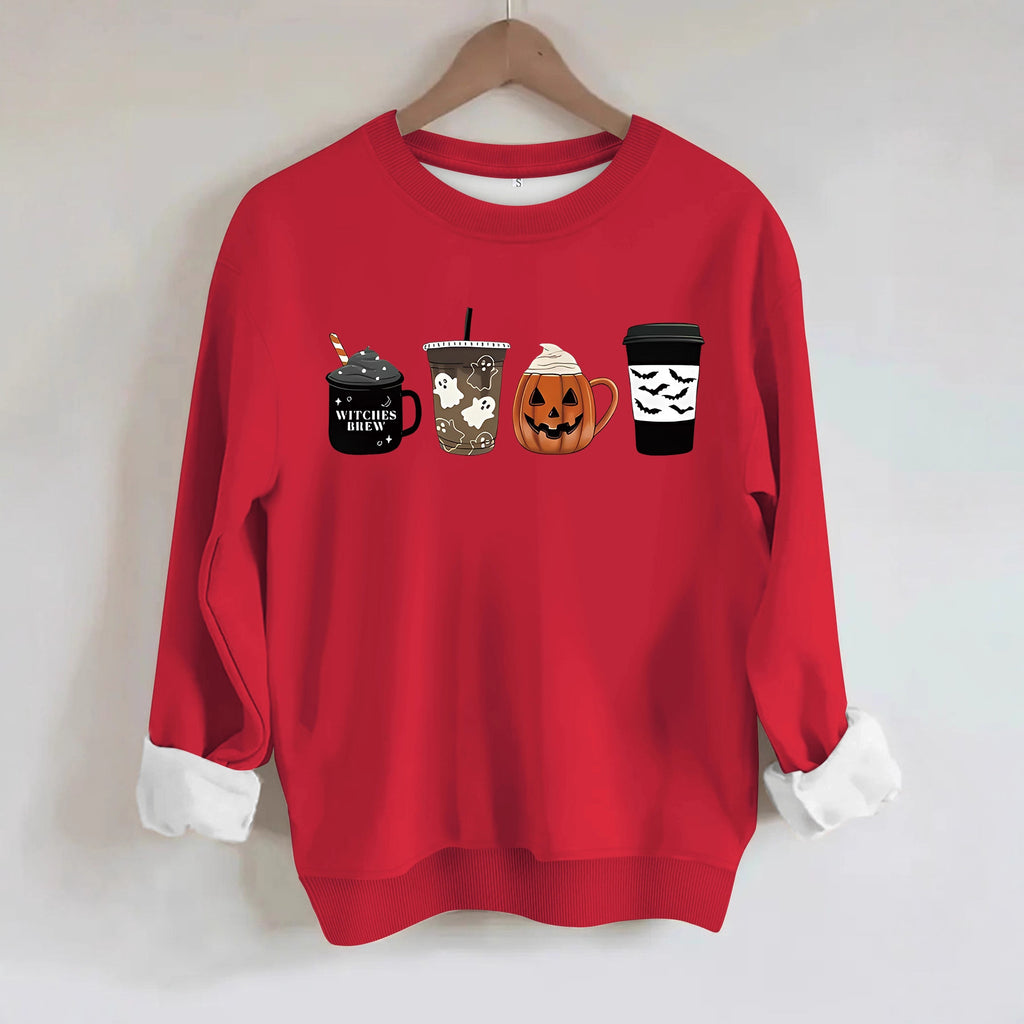 Pattern printed loose women's hoodie