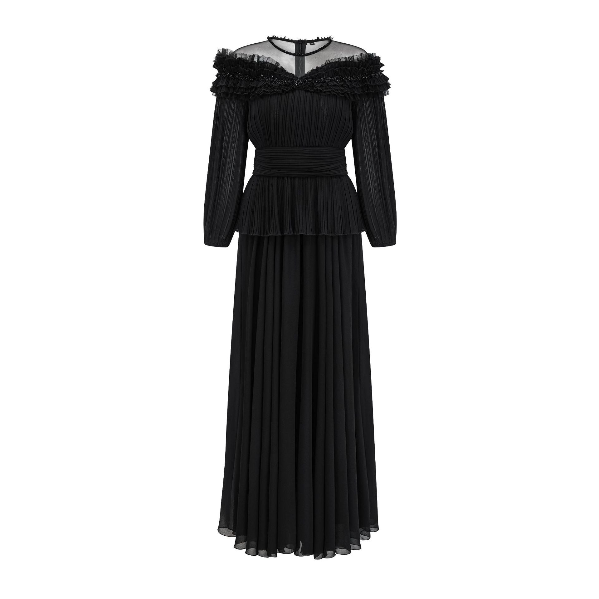 Elegant and Dignified Craftsmanship Formal Dress Spring Summer High-Grade Elegant Long Dress Waist-Cinching Slimming Formal Dress