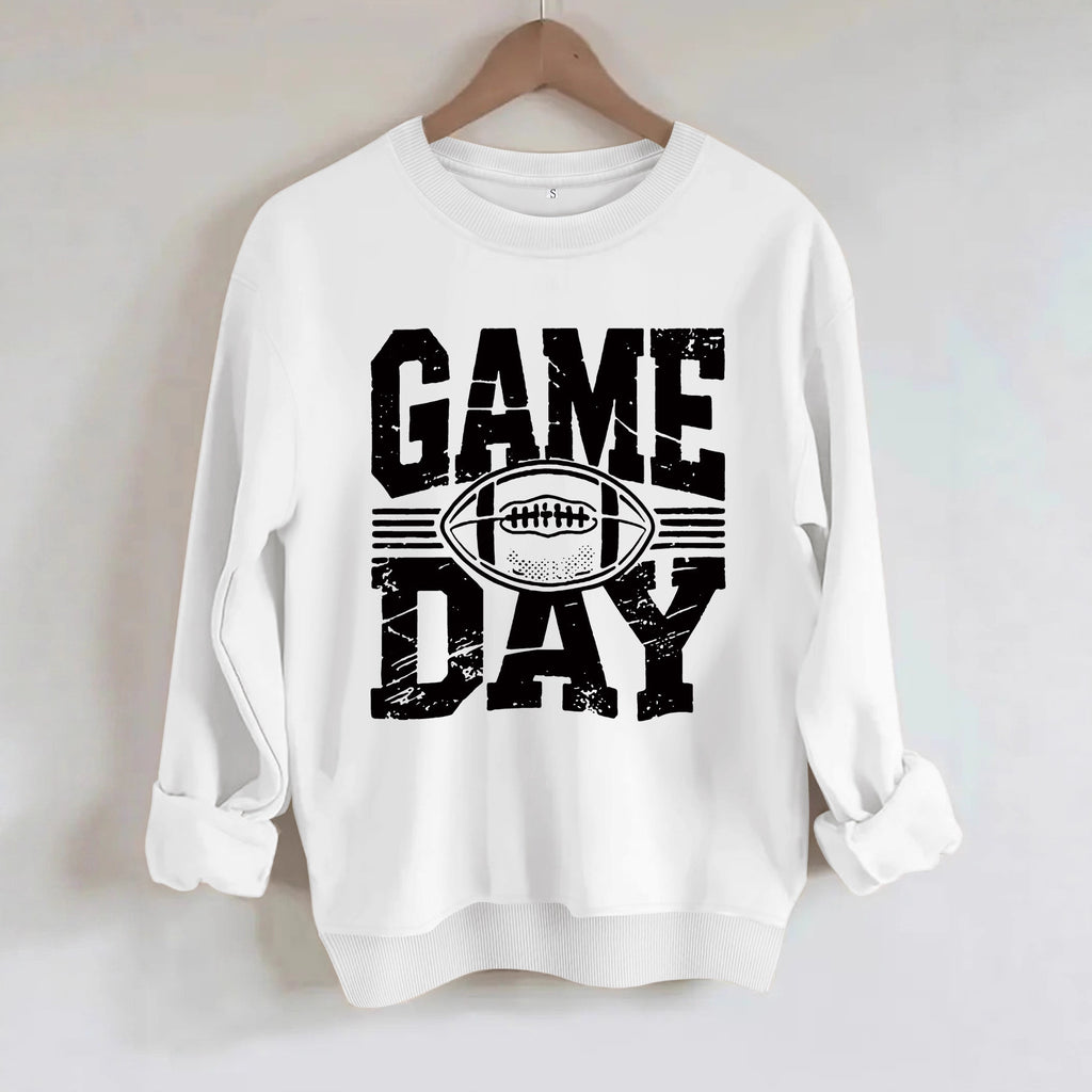GAME DAY Rugby Printed Round Neck Hoodie for Women