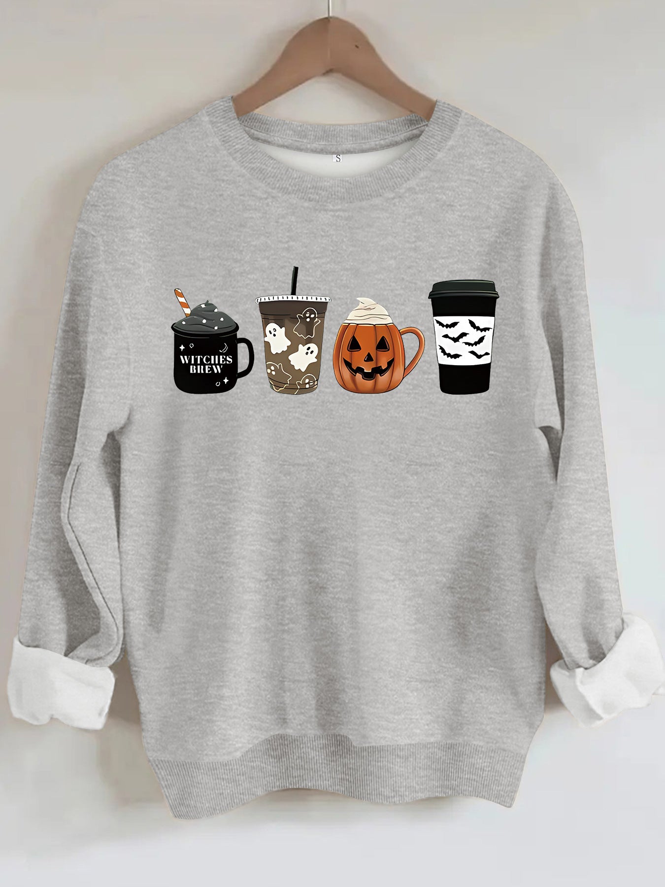 Pattern printed loose women's hoodie