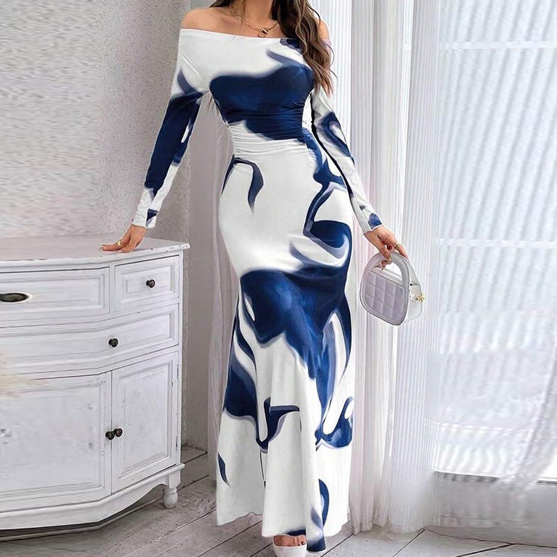 Fashion Printed Long Sleeve Dress