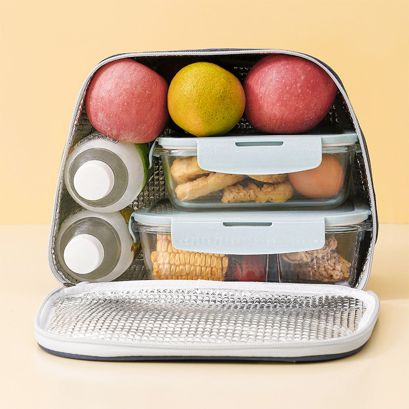 Cute cartoon lunch box bag for students and office workers with side opening, waterproof and thick insulation lunch bag