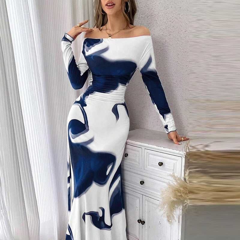 Fashion Printed Long Sleeve Dress