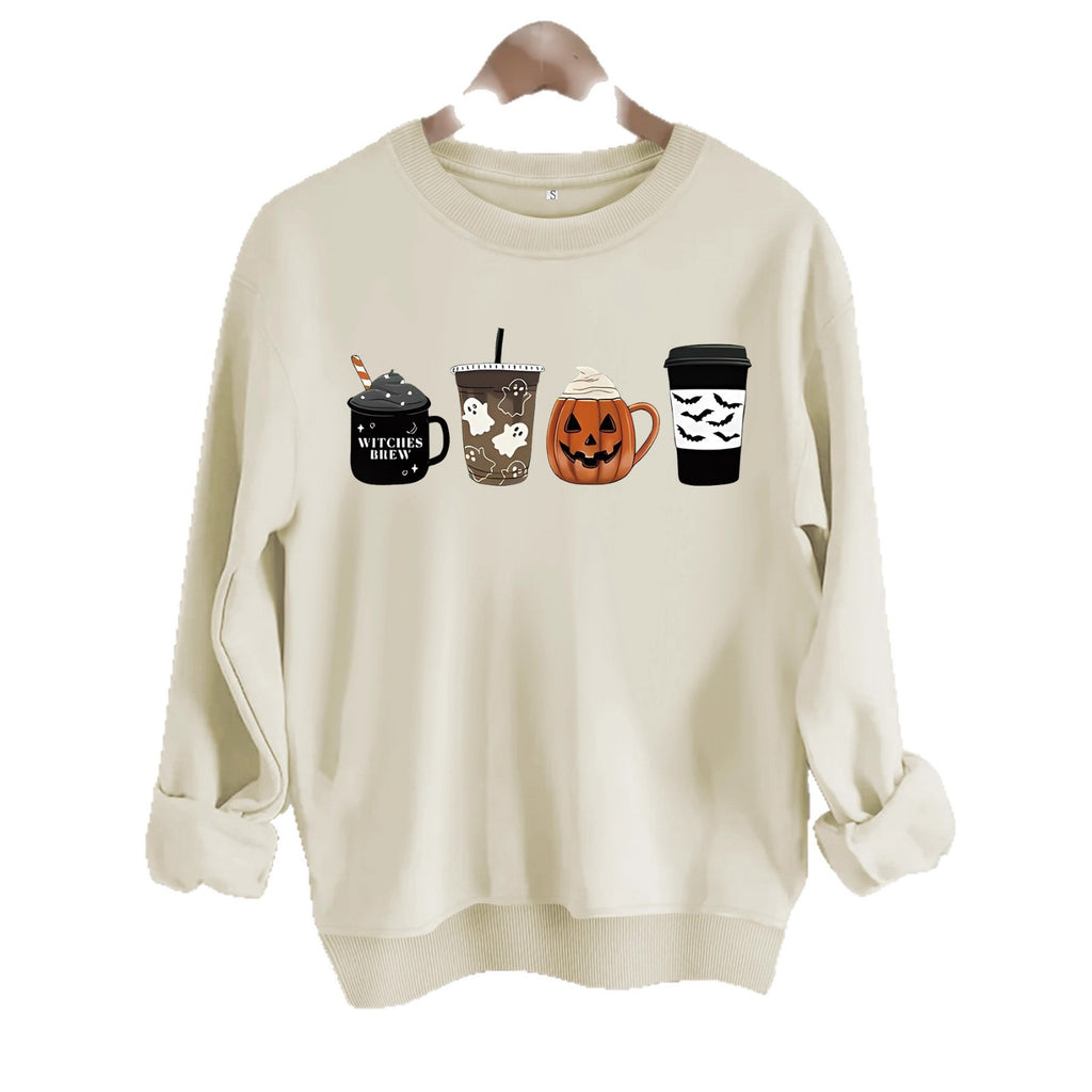 Pattern printed loose women's hoodie