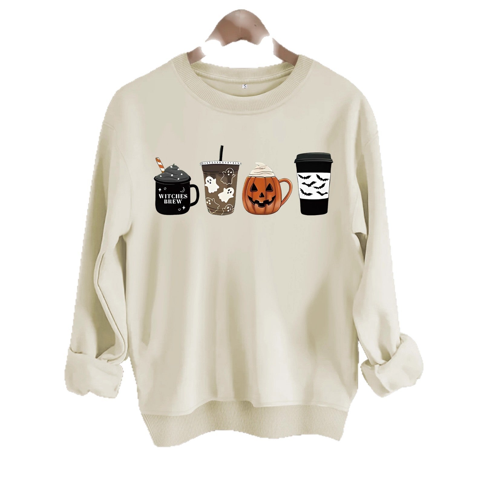 Pattern printed loose women's hoodie