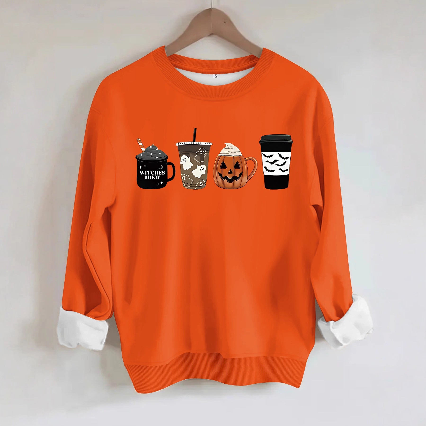 Pattern printed loose women's hoodie