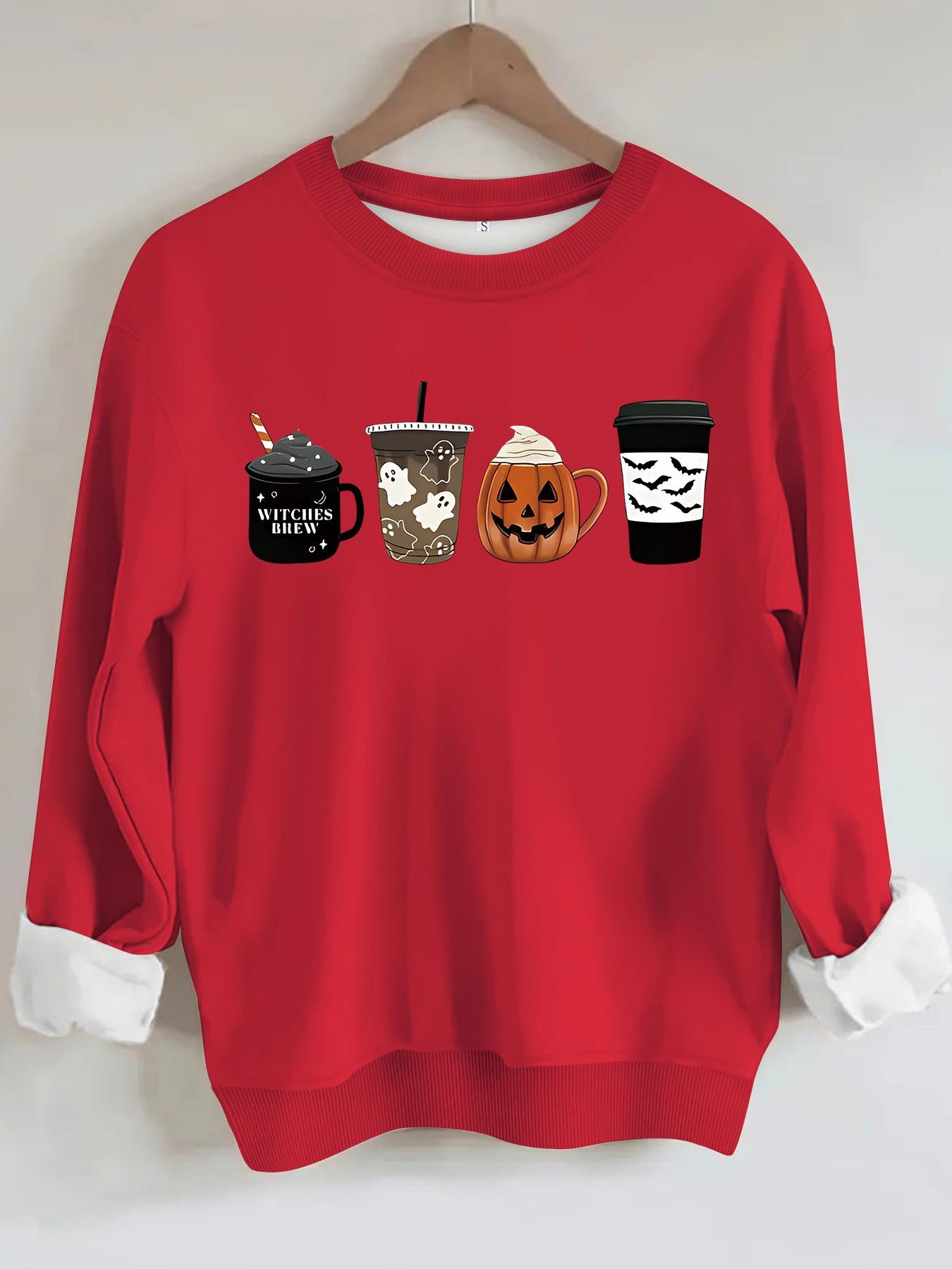 Pattern printed loose women's hoodie