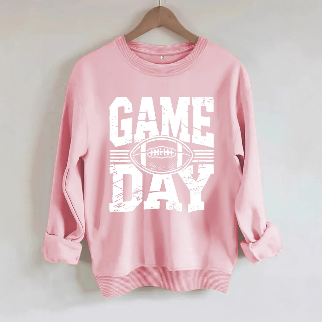 GAME DAY Rugby Printed Round Neck Hoodie for Women