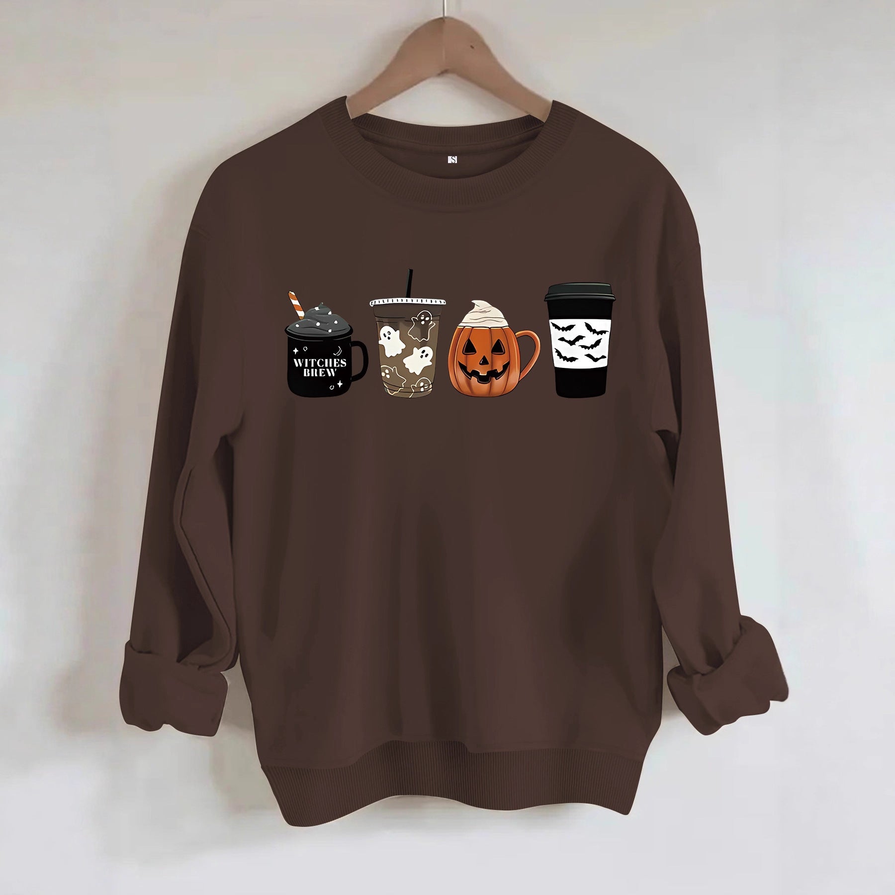 Pattern printed loose women's hoodie