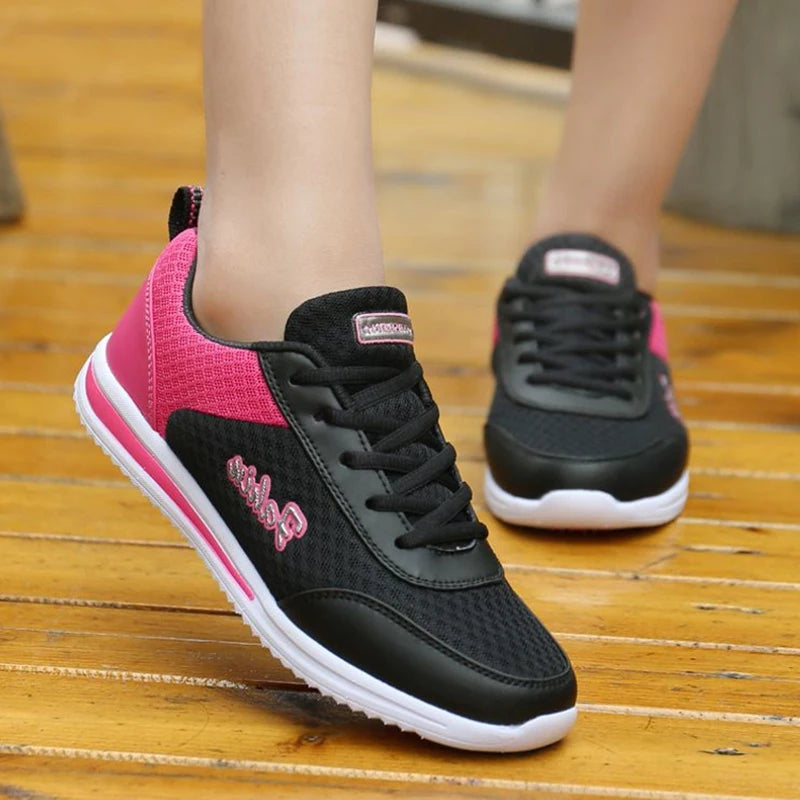 Flat shoes, mesh breathable mesh shoes, student sports and leisure shoes, running single shoes, sneakers for women