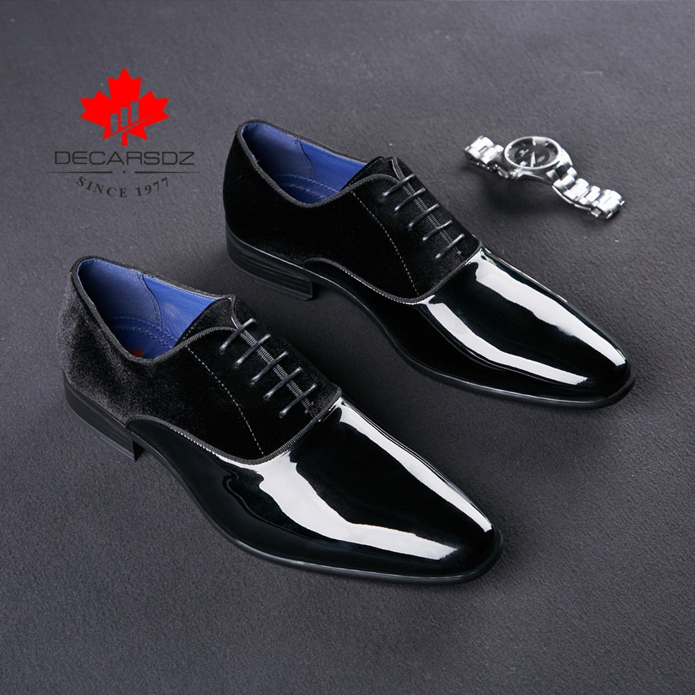 DECARSDZ Men Dress Shoes Men Spring Wedding Fashion Office High Quality Leather Comfy Business Man Formal Shoes Men Shoes