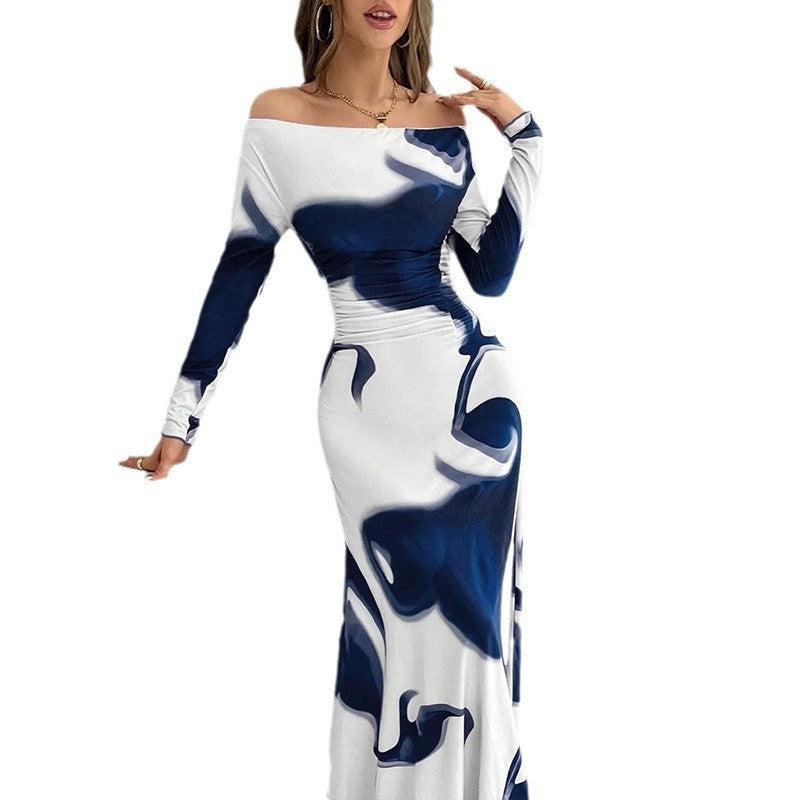 Fashion Printed Long Sleeve Dress