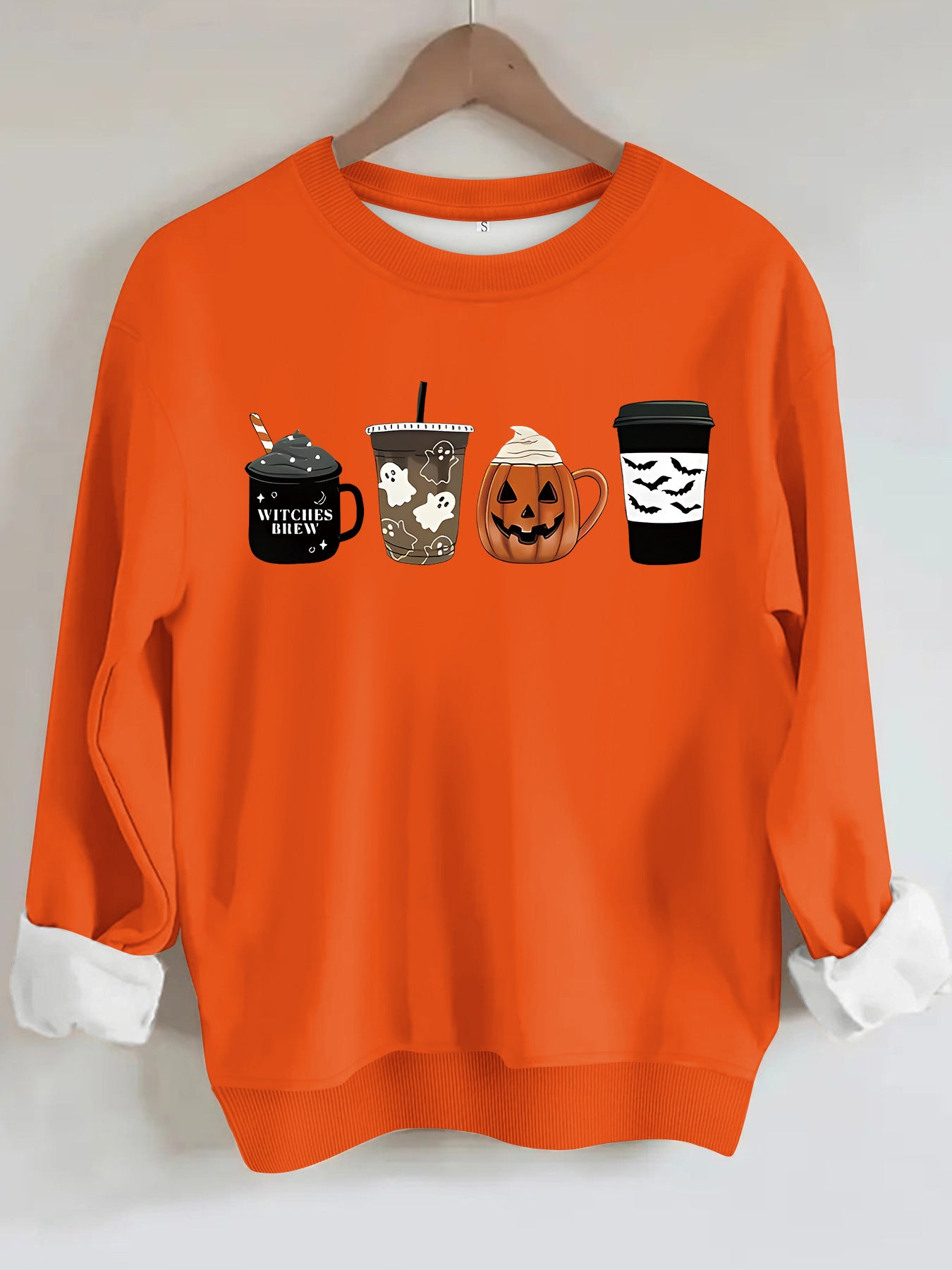 Pattern printed loose women's hoodie