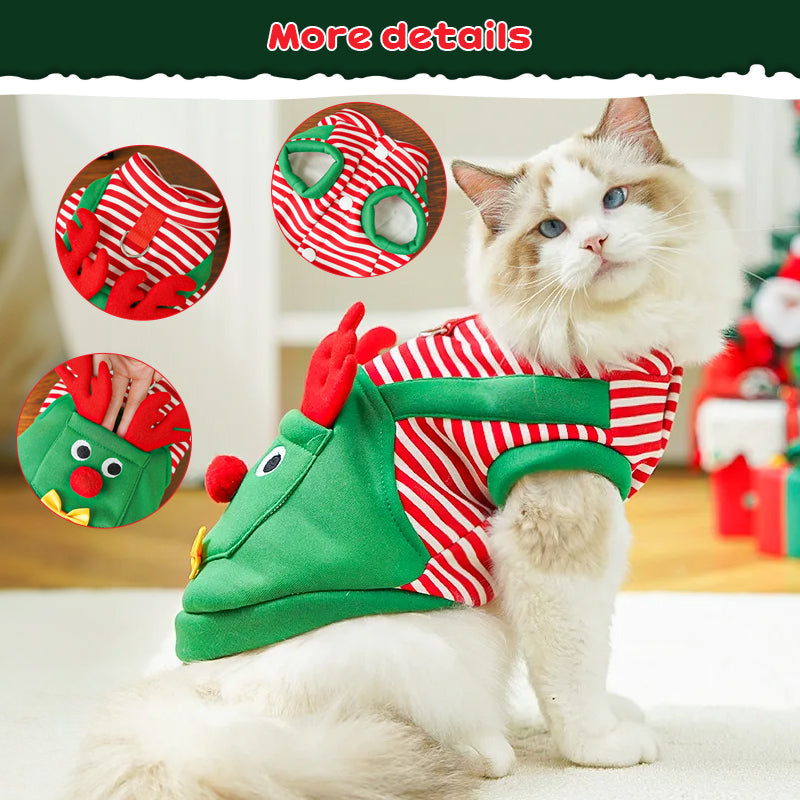 Festive Pet Apparel - Joyful Christmas Coats & Santa Suits for Dogs, Cats | Cute Cosplay