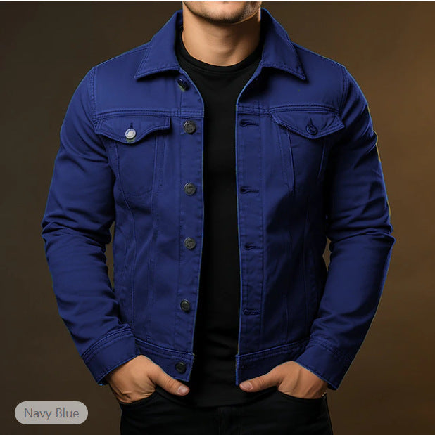 Casual daily wear windproof and warm button jacket