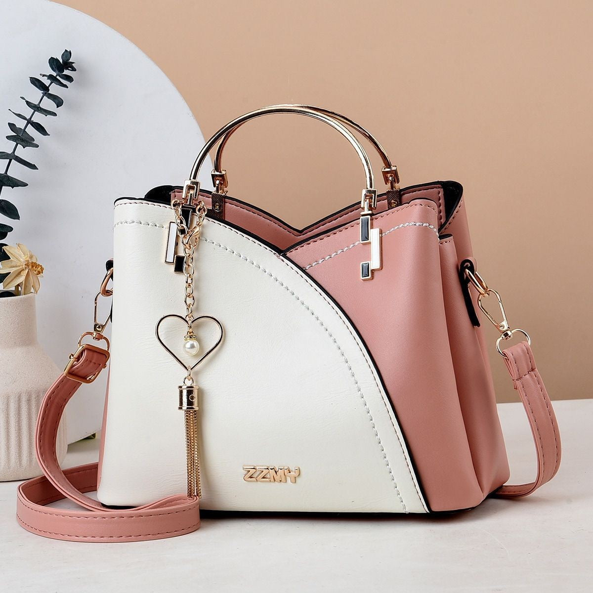 Trendy Handbag Korean Style Color Block Large Capacity Women's Bag Fashion Shoulder Crossbody Bag Wholesale Cross-border Bucket Bag