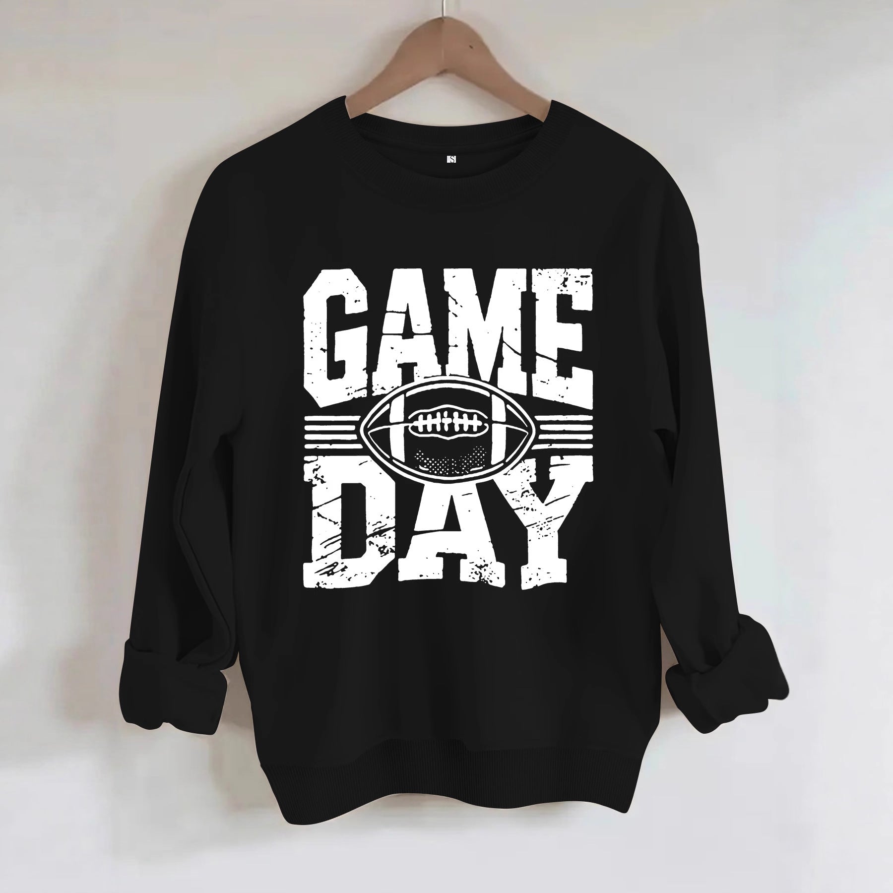 GAME DAY Rugby Printed Round Neck Hoodie for Women