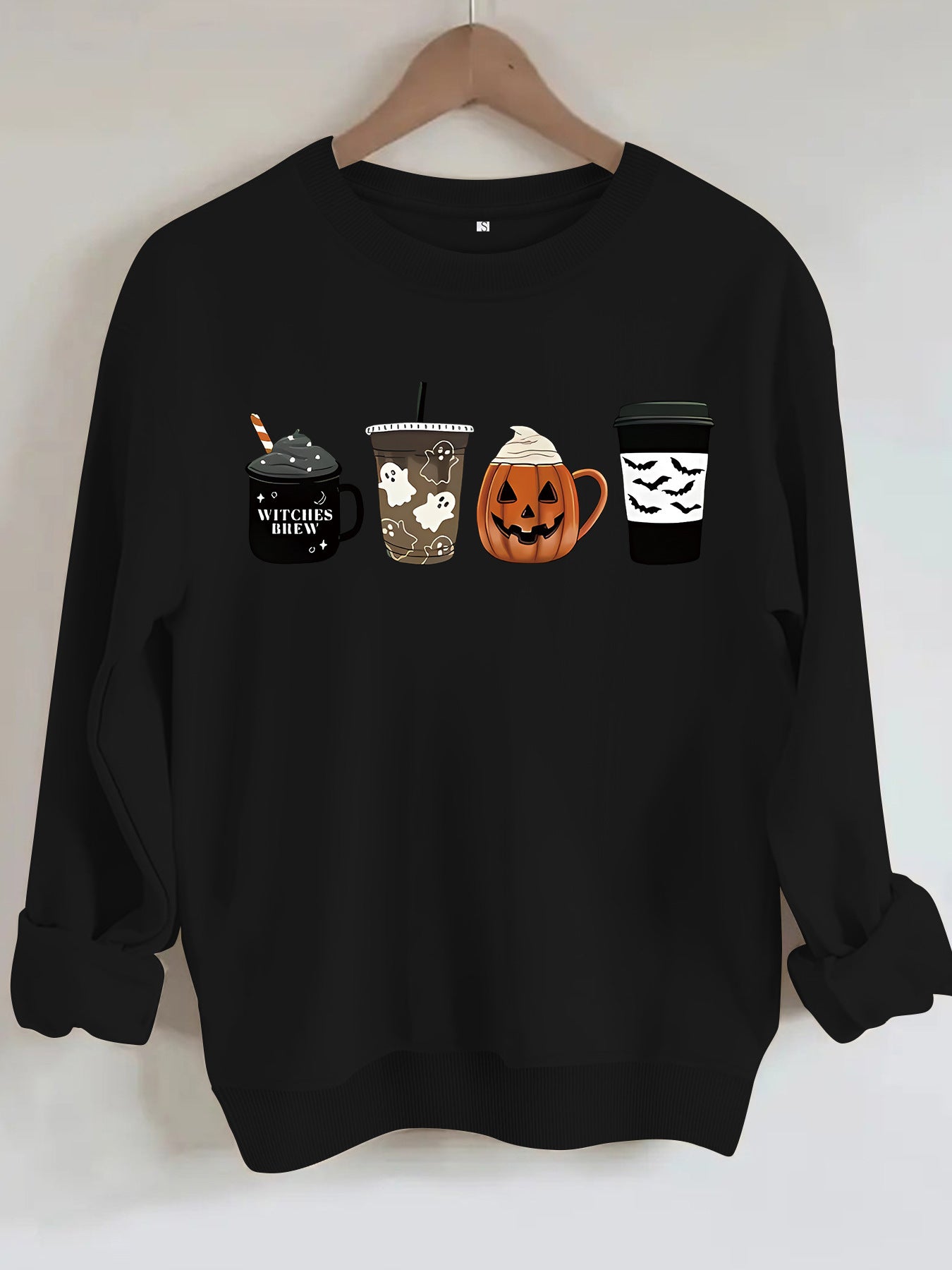 Pattern printed loose women's hoodie