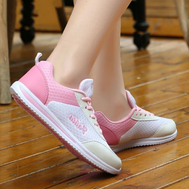 Flat shoes, mesh breathable mesh shoes, student sports and leisure shoes, running single shoes, sneakers for women