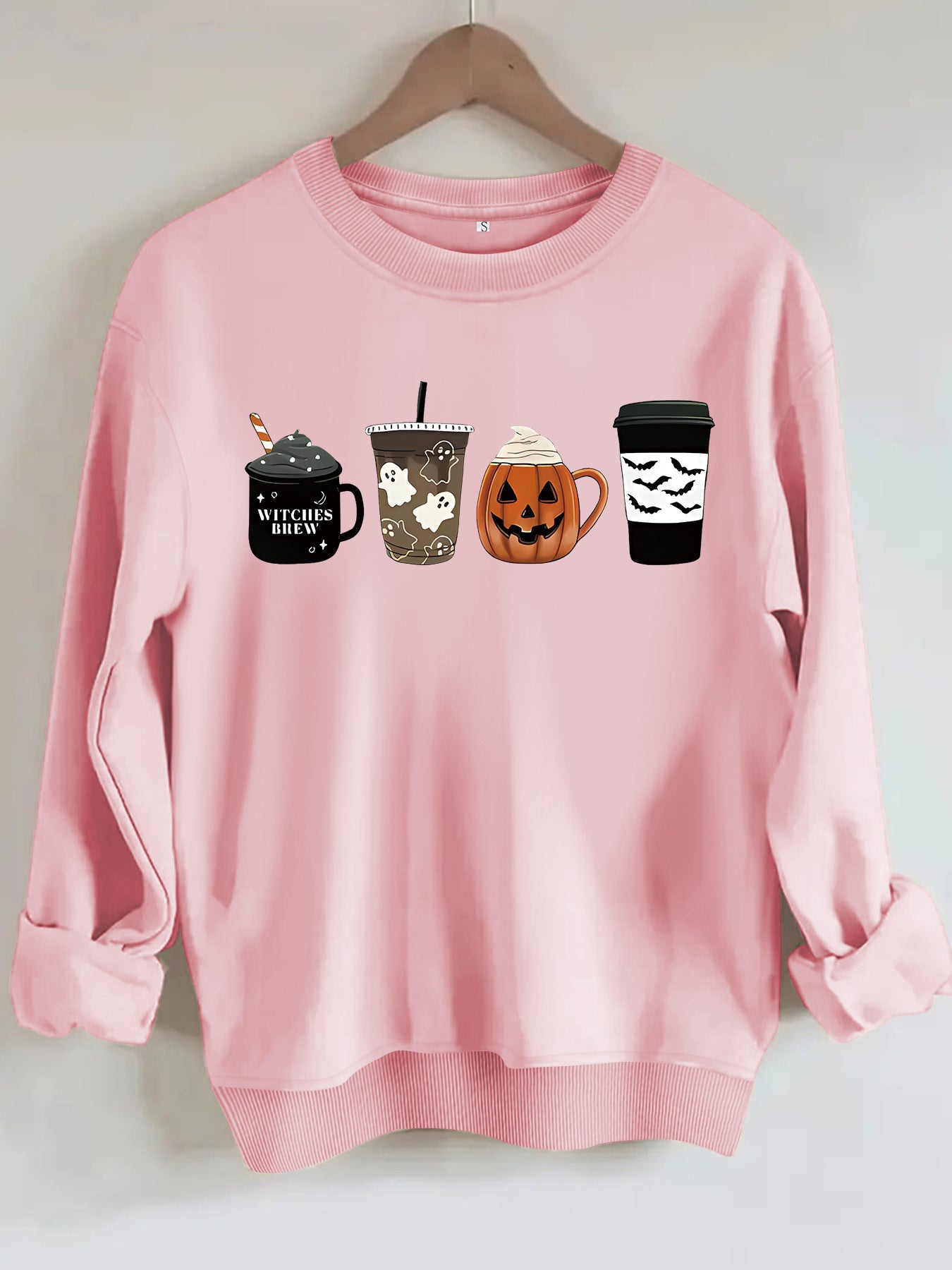 Pattern printed loose women's hoodie