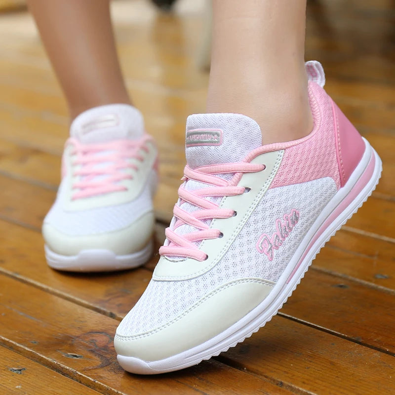 Flat shoes, mesh breathable mesh shoes, student sports and leisure shoes, running single shoes, sneakers for women