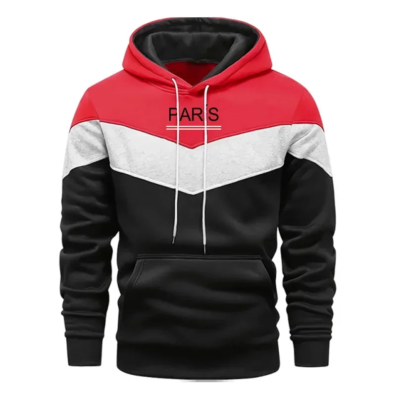 Hot Sales Autumn Winter Jogging Men's Sweatshirts Sports Drawstring Versatile Hoodies Outdoors Quality Casual Daily Tricolor Top
