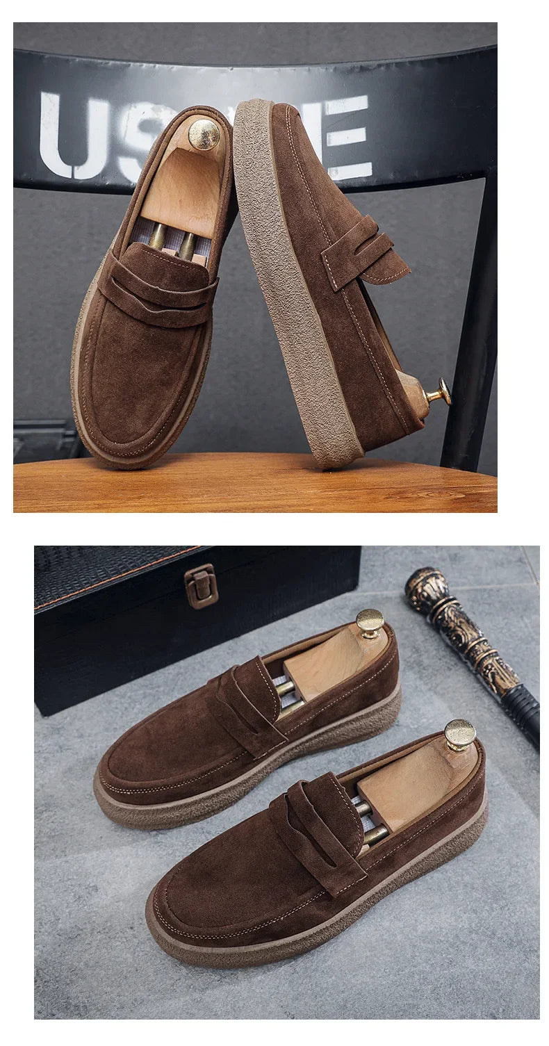 2025 Men's Casual Shoes Fashion Business Loafers for Men Formal Shoes Designer Moccasins Lightweight Driving