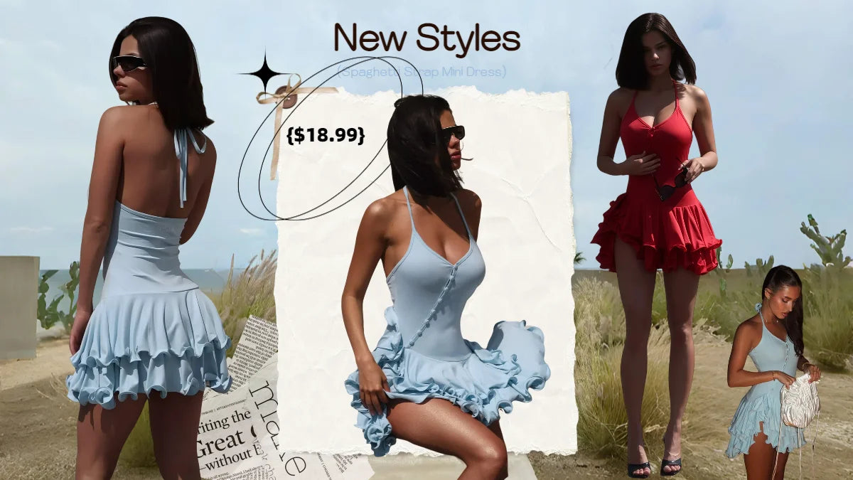 Absobe Women's A-Line Bodycon Mini Dress Ruffle Hem V-Neck Asymmetrical Buttons Long Sleeve Short Dress Party Streetwear Outfits