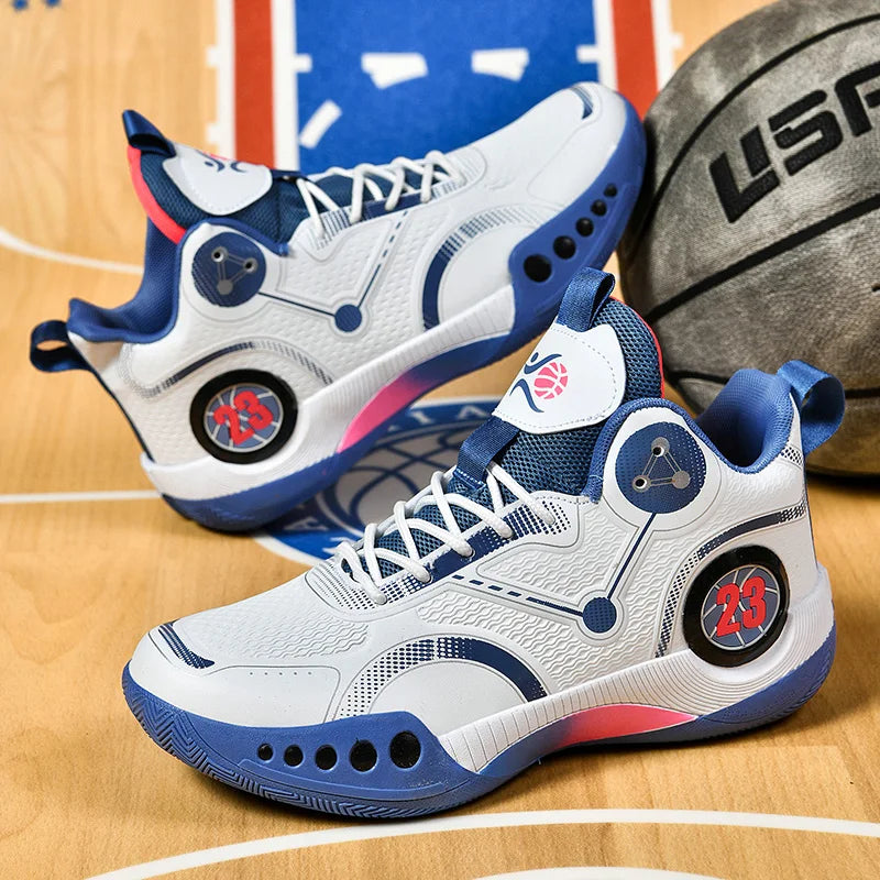 New high top basketball shoes Breathable comfortable sports shoes for men and women training athletes casual student shoes