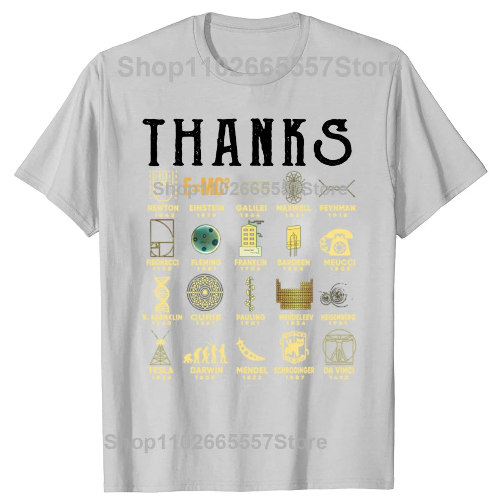 Thanks Chemistry Galaxy Math Physics Scientists Astronomy Biology T Shirts Funny School Teacher Science Short Sleeve T-shirt