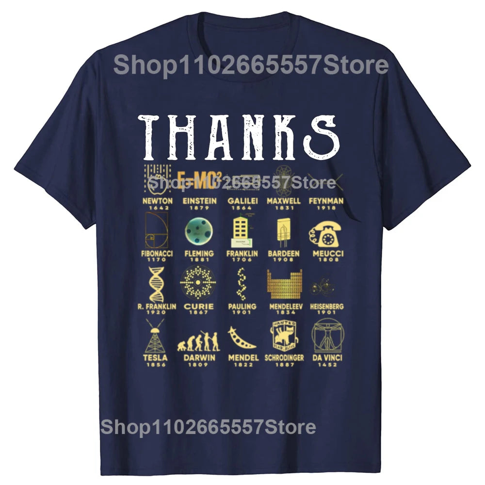 Thanks Chemistry Galaxy Math Physics Scientists Astronomy Biology T Shirts Funny School Teacher Science Short Sleeve T-shirt