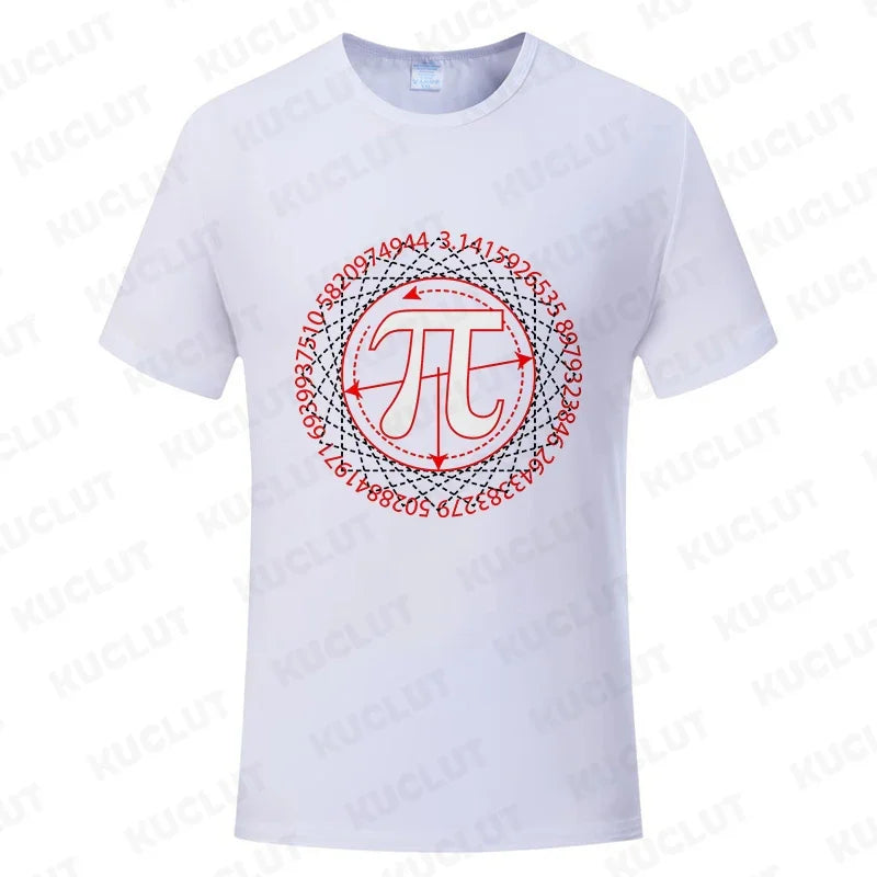 Pi Π Symbol Design T-shirts Fashion Clothing Science Math T-shirts Summer Casual Teacher Tshirts Irrational Number T-Shirt Gift