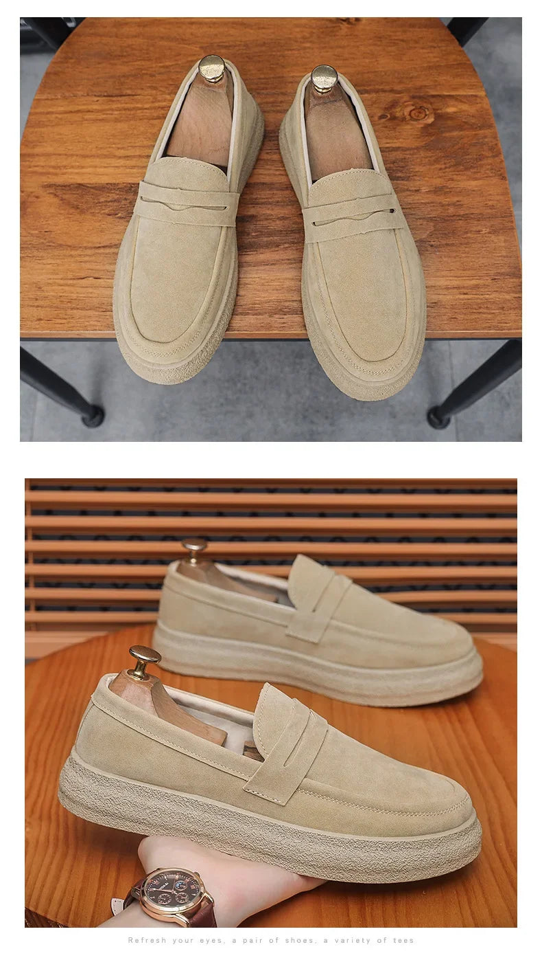 2025 Men's Casual Shoes Fashion Business Loafers for Men Formal Shoes Designer Moccasins Lightweight Driving
